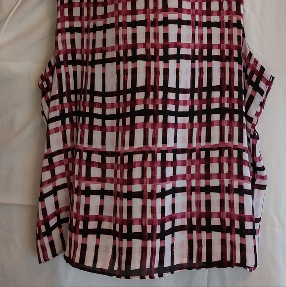 Elle Sleeveless Plaid Blouse Top XXL - Picture 4 of 8